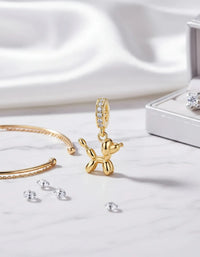 Gold Balloon Dog Charm