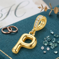 Gold Letter P Charm