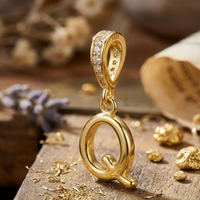 Gold Letter Q Charm