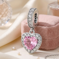 Pink Heart Charm Pendant