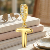 Gold Letter T Charm