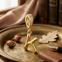 Gold Letter K Charm