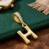 Gold Letter H Charm