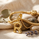 Gold Letter R Charm