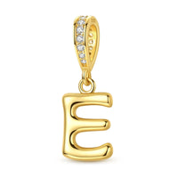Gold Letter E Charm