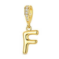 Gold Letter F Charm