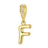 Gold Letter F Charm