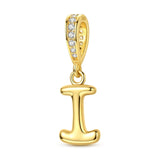 Gold Letter I Charm