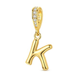 Gold Letter K Charm