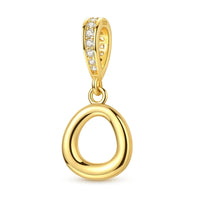 Gold Letter O Charm