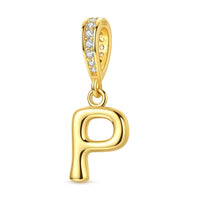 Gold Letter P Charm