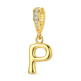Gold Letter P Charm
