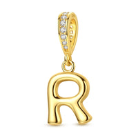 Gold Letter R Charm