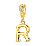 Gold Letter R Charm
