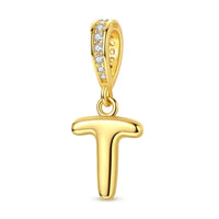 Gold Letter T Charm