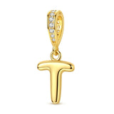 Gold Letter T Charm