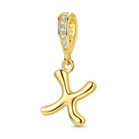 Gold Letter X Charm