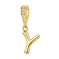 Gold Letter Y Charm