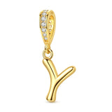 Gold Letter Y Charm