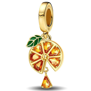 Gold Orange Charm