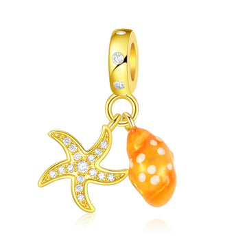Gold Shell Charm