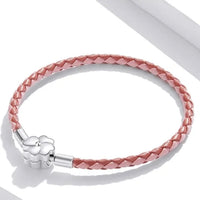 Red Leather Charm Bracelet