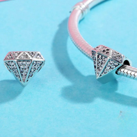 Diamond Charm Fits Pandora Bracelets