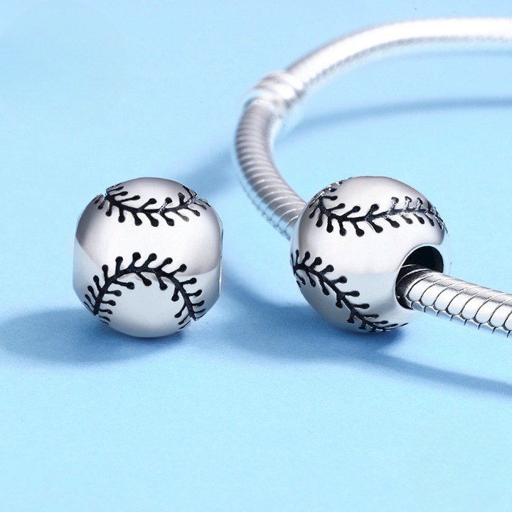 Baseball Sport Charm – Fits Pandora Bracelets | 925 Silver