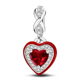 Red Dangle Heart Charm