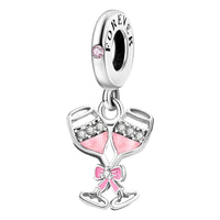 Rosé Glass Charm