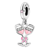 Rosé Glass Charm
