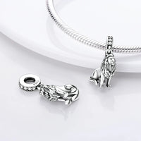 Silver Bulldog Charm