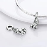 Silver Bulldog Charm