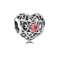 Birthstone Heart Charm – January birthstone
