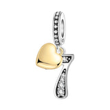 Wedding Anniversary Charm – 7th, 925 sterling silver, fits Pandora bracelets