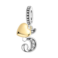 Wedding Anniversary Charm – 5th, 925 sterling silver, fits Pandora bracelets