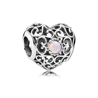 Birthstone Heart Charm – October birthstone