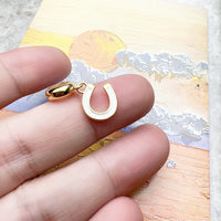 Gold Horseshoe Charm