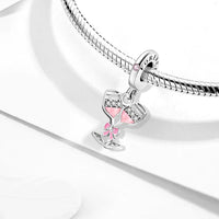 Rosé Glass Charm