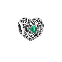 Birthstone Heart Charm – May birthstone