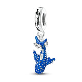 Whale Shark Charm fits Pandora bracelets, 925 sterling silver