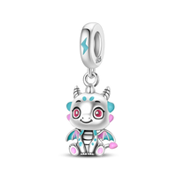 Baby Dragon Charm in 925 sterling silver, fits Pandora bracelets
