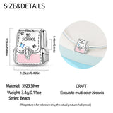 Back to School Charm in 925 sterling silver, fits Pandora bracelets