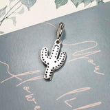 Silver Cactus Charm