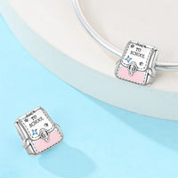 Back to School Charm fits Pandora bracelets, 925 sterling silver
