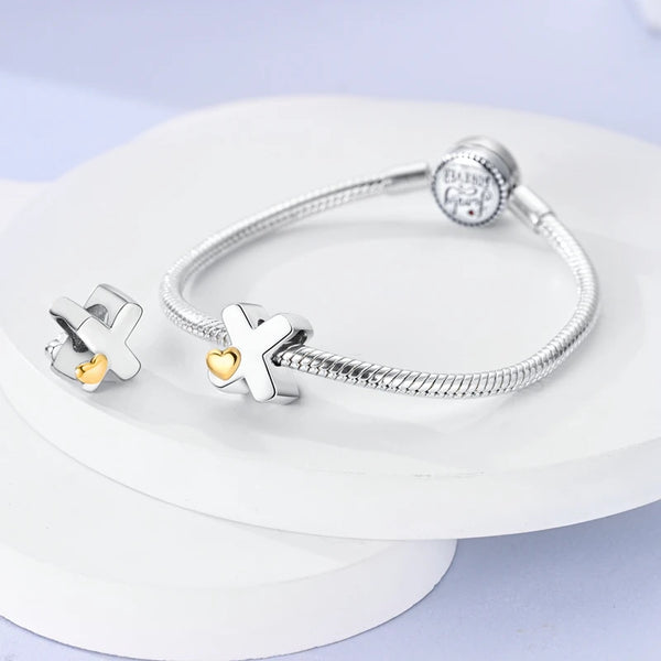 Gold Letter X Pandora