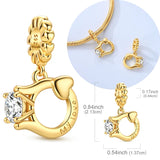 Engagement Ring Charm in 925 sterling silver, fits Pandora bracelets