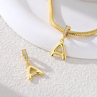 Gold Letter A Charm