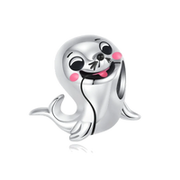 Sea Lion Charm fits Pandora bracelets, 925 sterling silver