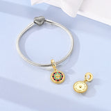 Roulette Wheel Charm in 925 sterling silver, fits Pandora bracelets – view 3